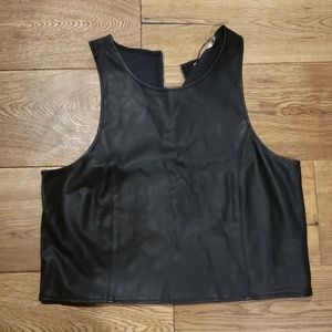 Leather tank top